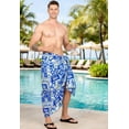 thumbnail image 4 of HAPPY BAY Men's Standard Swimsuits Sarong Pareo Beach Wrap One Size Blue-F330 Summer Vacation Party, 4 of 5