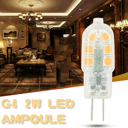 

SuoKom G4 2W LED Bulb 20W Equivalent Halogen Bulbs Transparent PC cover AC/DC12V 200LM