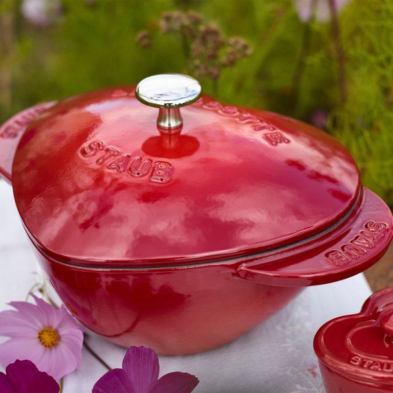 Staub Cast Iron 7-qt Round Cocotte - Cherry