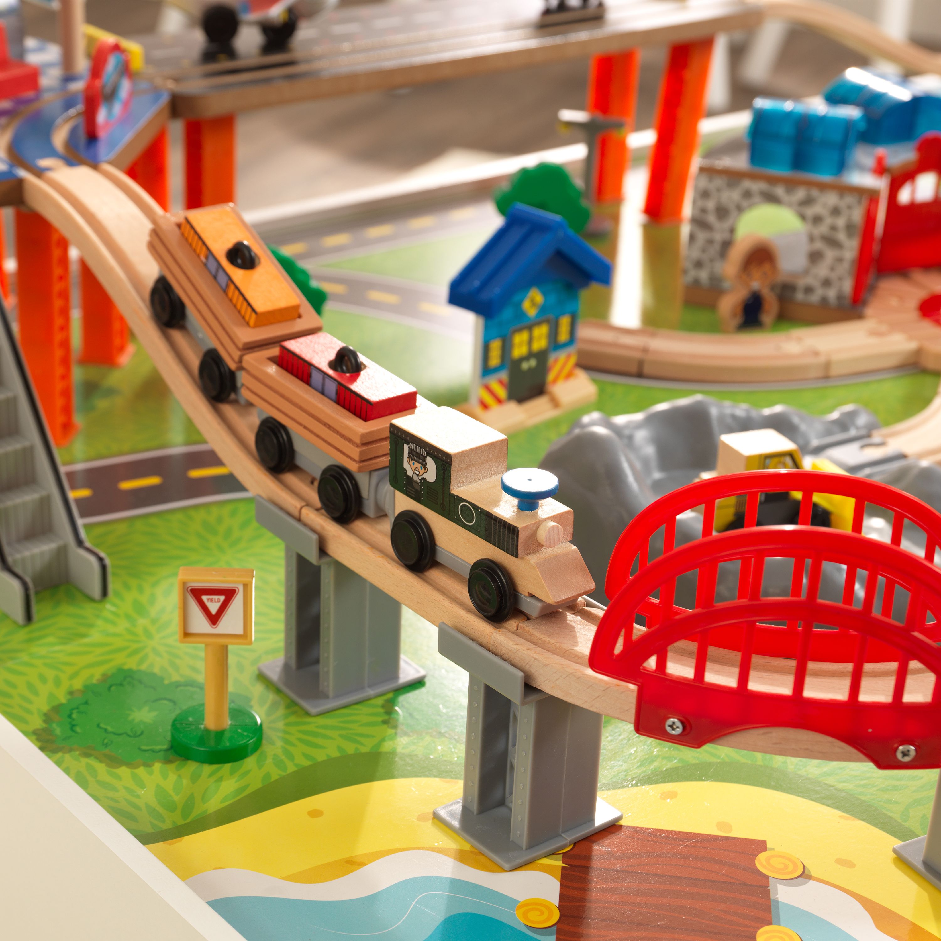 kidkraft railway express train set & table