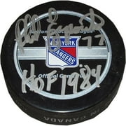 Phil Esposito Autographed Rangers Puck