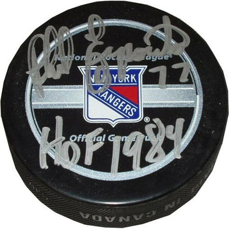 Phil Esposito Autographed Rangers Puck