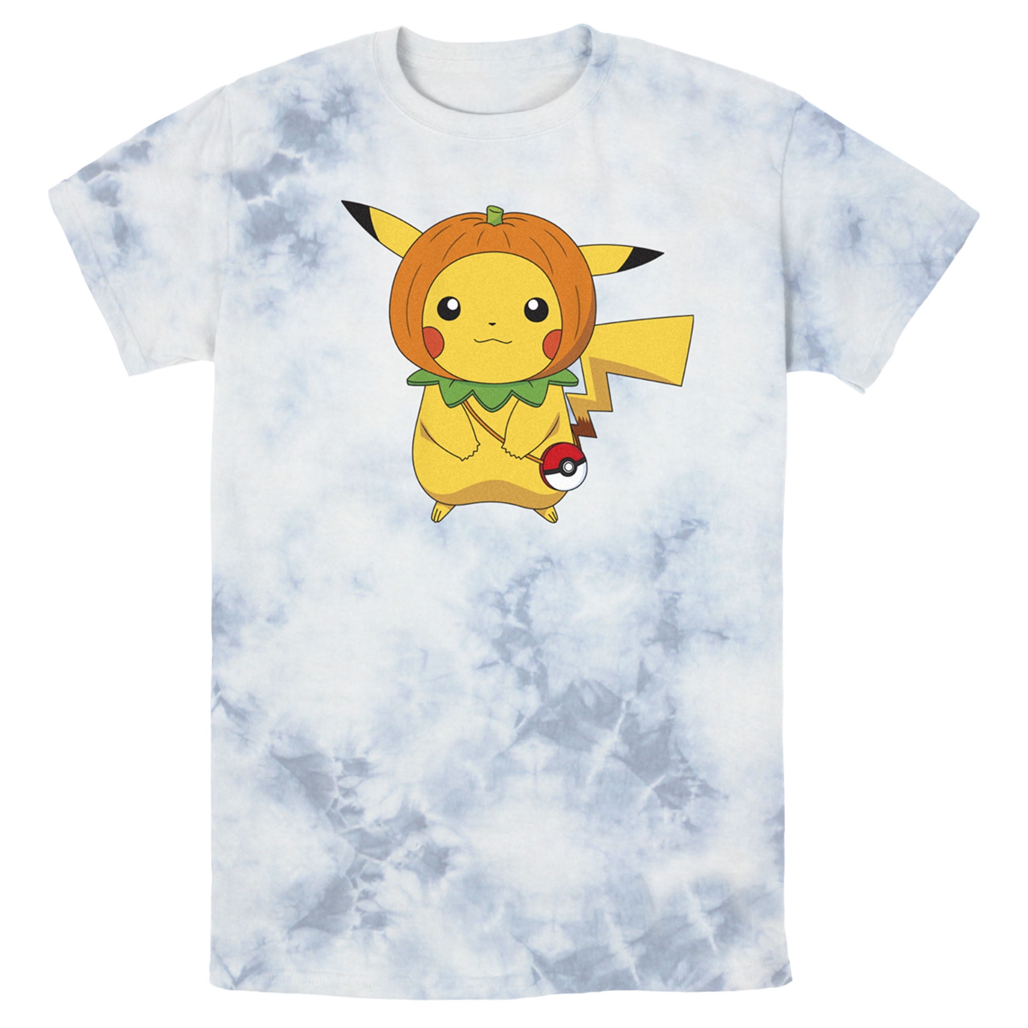 Men's Pokemon Pikachu Sitting Portrait Graphic Tee White/Blue