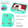 thumbnail image 3 of Kids Case for Samsung Galaxy Tab A9 8.7" 2023 SM-X110/X115 Tablet Case with Handle & Stand, EVA Foam DIY Cartoon Cute Pattern with Pencil Holder Shockproof Protective Cover, Mintgreen, 3 of 7