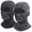 Black+Gray, variant on 2 Pcs Ski Mask For Man and Woman, Balaclava Face Mask, Shiesty Mask UV Protection Light Weight Full Face Cover for Motorcycle Cycling Snowboard Fishing, Black