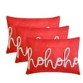 thumbnail image 2 of Holiday Ho Ho Ho Lumbar Pillow Cover, 12" x 26" Red Suede Pillowcase, Modern Letters And Words Christmas Oblong Pillow Cover For Sofa Couch, Hotels, Living Room, Bed Room - Holiday Ho Ho, 2 of 6