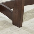 thumbnail image 5 of 48 Inch Oval Glass Coffee Table, Cherry Round Coffee Table Center Table with Glass Top, Small Coffee Table for Living Room, Office and Apartment, 5 of 13