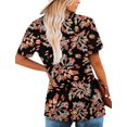 thumbnail image 5 of KISSMODA V Neck Womens Summer Tunic Tops Short Sleeve T-Shirt Casual Dressy Blouse With Buttons, 5 of 6