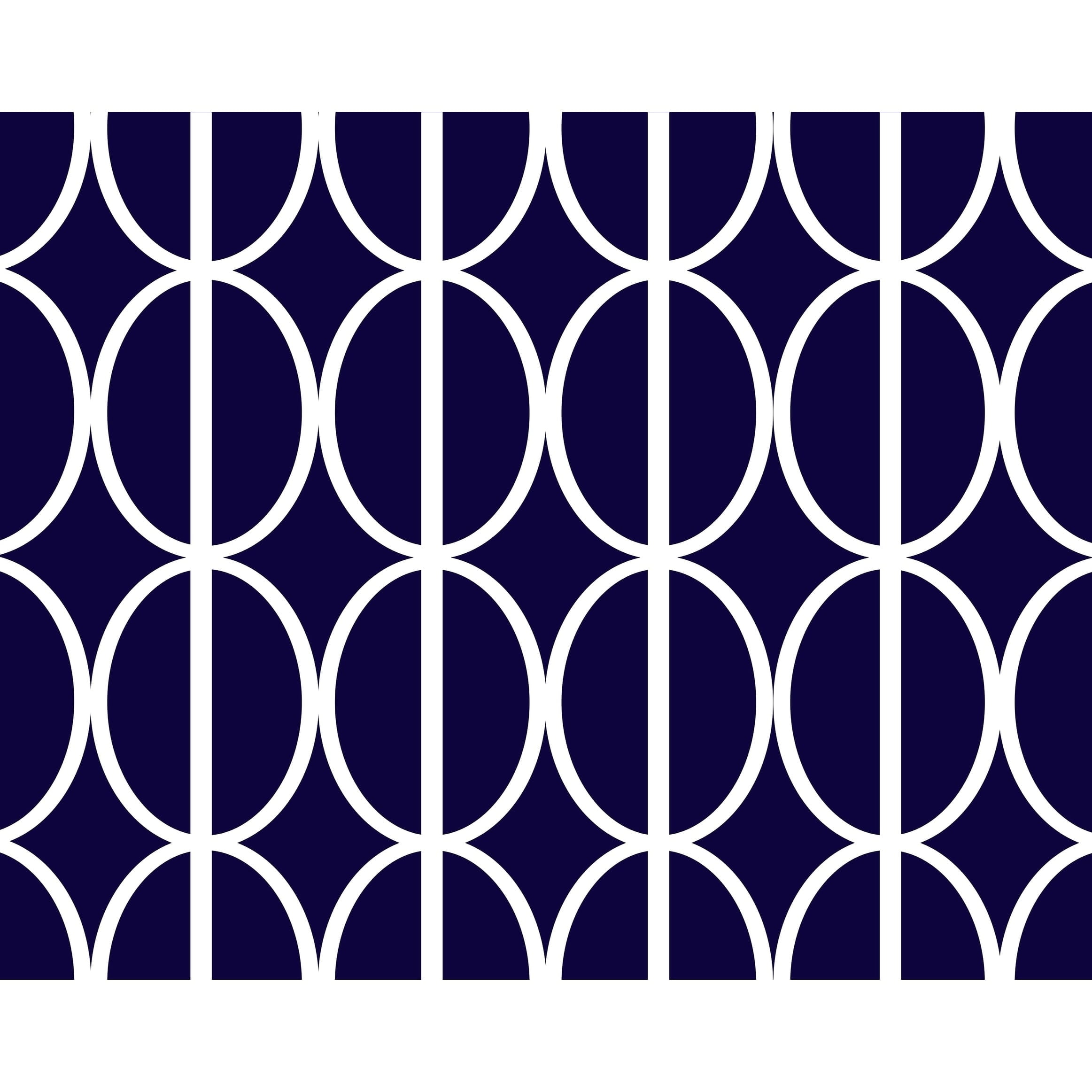 Simply Daisy, 18 x 14 Inch Ovals Go \'Round Geometric Print Placemat (set of 4), Pink/Fushcia