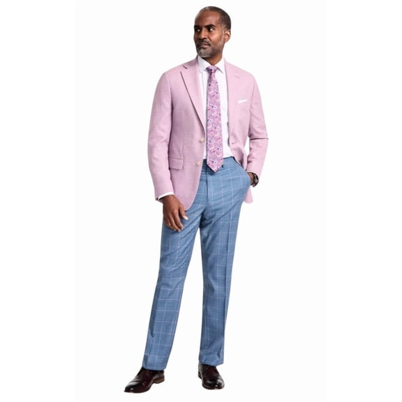 Tallia Mens Slim fit Suit Jacket Blazer 40 S Purple Solid Wool