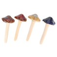 thumbnail image 1 of 4pcs Ceramic Toadstools For The Garden Tinkling Mushrooms Garden Ornaments Decor, 1 of 4