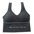 thumbnail image 1 of Qarigey Sports Strap Crop Top Mujer Fitness Ropa interior Chica Transpirable Chinlon Strap Bra Ejercicio Lencería Ropa interior verde oscuro, 1 of 1
