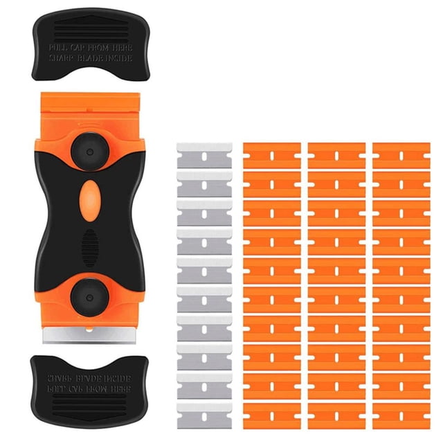 Raspador De Doble Cara Con Mango De Plástico, Raspador De Placa De Cerámica Y Vidrio, Limpiador Para Quitar Pegamento, Pegatinas De Etiquetas De Pintura 41 Unids/Set Speravity HA034823-00