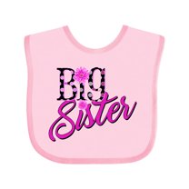 Inktastic Big Sister with Polka Dots Girls Baby Bib