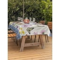 thumbnail image 4 of 54x80 Inch Outdoor Tablecloth with Umbrella Hole Zipper Rectangle Blue Wildflowers Rectangular Tablecloths Outside Waterproof Farmhouse Country Spring Butterfly Floral Patio Table Cover for Picnic, 4 of 8