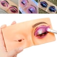 thumbnail image 4 of Makeup Practice Face Board, Afflano Makeup Training Silicon Mannequin,5D Reusable Realistic Make Up Practice Bionic Skin Pad Of Eyes Eyeshadow Eyebrows Eyeliner Lash for Makeup Artist Makeup Beginners, 4 of 10
