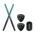 thumbnail image 4 of Batería electrónica Air Drum Baquetas de aire profesionales para amantes de la batería Entusiastas de la batería Practicantes Regalos navideños Convertidor de 2 pedales, 4 of 8
