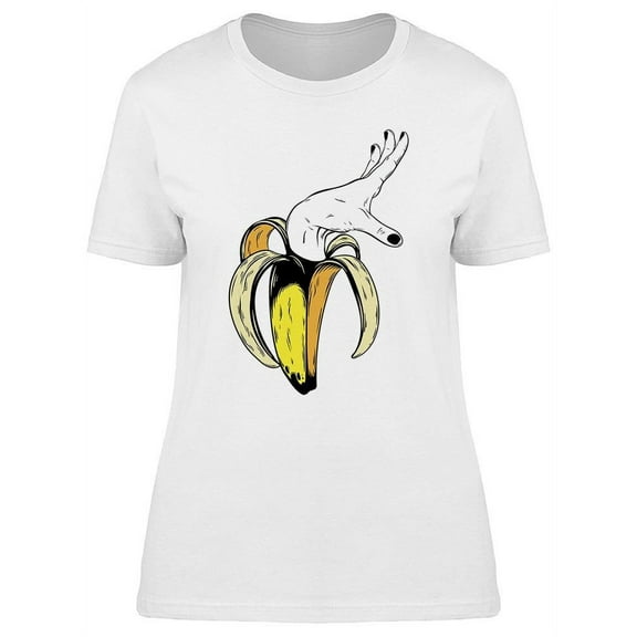 Silent Treatment Hand, Banana T-Shirt Women -Image by Shutterstock, Female Small