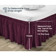 thumbnail image 5 of SGI Bedding 14 Inch Wrap Around Bed Skirt | Microfiber Bed Skirt | Fade Resistant, Wrinkle Free, Anti-static, Decorative, Extra Storage Space, Clutter-Free | Queen, Wine, 5 of 8