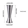 thumbnail image 2 of Discount Qaailabf 304 Stainless Steel Ounce Glass Wine Measurer Double Cocktail Glass 30/60ML, 2 of 2