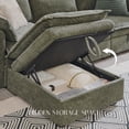 thumbnail image 4 of Aitjunz 85.83" U-Shaped Modular Sectional Sofa with Storage Seats and 2 Ottomans, 3-Seat Chenille Couch, Reconfigurable Sofa for Living Room, Green, 4 of 6