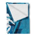 thumbnail image 2 of Adventure Soft Flannel Fleece Blanket, Ride or Die Sketch Letters Abstract Fractal Backdrop with Snowboarding Man, Cozy Plush for Indoor and Outdoor Use, 70" x 90", Purple Blue White, by Ambesonne, 2 of 5