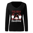 thumbnail image 4 of Lroveb Christmas Shirts for Women Casual Tops Blouse Winter Tunic Top V Neck Tee Loose Fit Long Sleeve Tshirts Graphic T Shirts, 4 of 5
