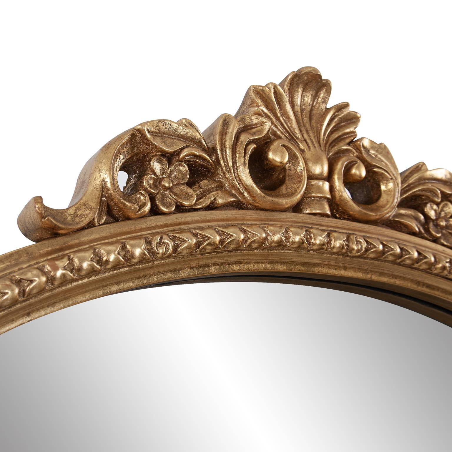 Tyler Dillon Hand Crafted Wood Framed Mirror in Antique Gold