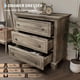 thumbnail image 4 of Small de madera 3 - cajón almacenamiento chest con exquisite metal handles, moderno design cómoda in gris para dormitorio, sala de estar, hallway y entrada, 4 of 8