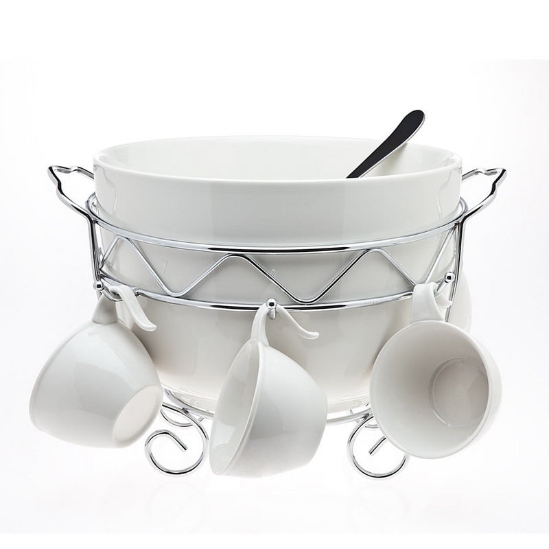Godinger 62891 9 Pc Punchbowl/6cups/ladle/ra