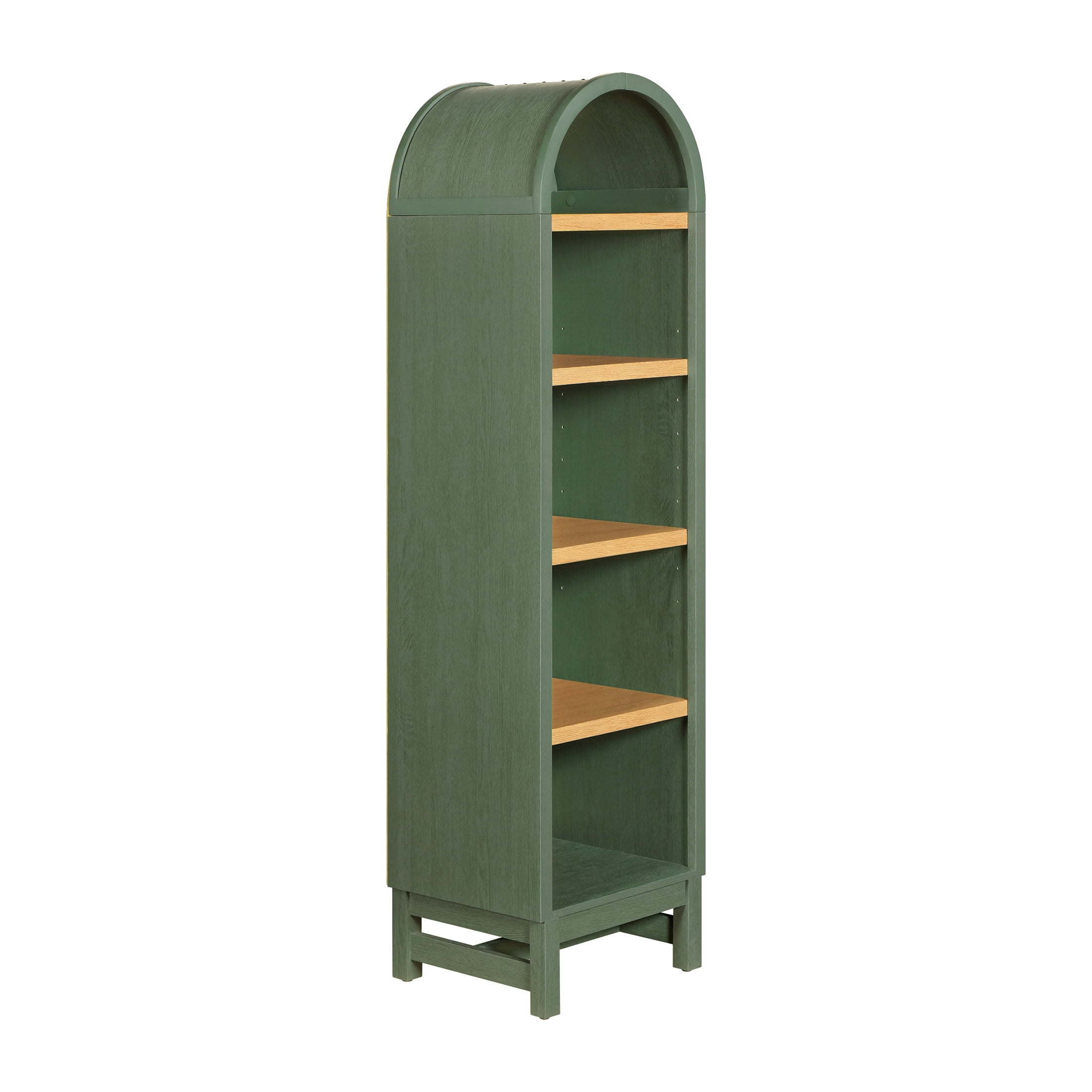 Better Homes & Gardens Juliet Narrow Arch Bookcase, Deep Green and Light Honey