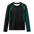 thumbnail image 5 of Unisex Children Athletic Tee, Color Block Long Sleeve Sports Running Shirt, 5 of 6