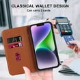 thumbnail image 3 of Allytech Case for iPhone 14 Compatible with MagSafe Wireless Charging, Shockproof Full Protective Flip Folio Wallet Case with RFID Blocking Card Slots PU Leather Stand Magnetic Cover, Brown, 3 of 10