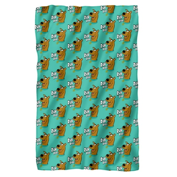 Scooby Doo Ruh Roh Face Pattern Fleece Blanket 36' x 58',Ruh Roh Face Pattern