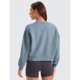 thumbnail image 2 of Sudadera CRZ YOGA SoftAura con cuello redondo y manga larga para mujer, azul, 2 of 4