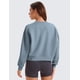 thumbnail image 2 of Sudadera CRZ YOGA SoftAura con cuello redondo y manga larga para mujer, azul, 2 of 4