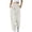 White, variant on Fashion Casual Pants for Womens Elastic Waist Plus Size Solid Color Sleeping Pants With Loose Waistband And Elastic Waist Pocket For Comfortable Foot Binding And Casual Pants