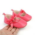 thumbnail image 5 of Nygoyerh Toddler Baby Girls Princess Shoes Soft Flower Bow Non-slip Bottom First Walker Shoes, 5 of 6