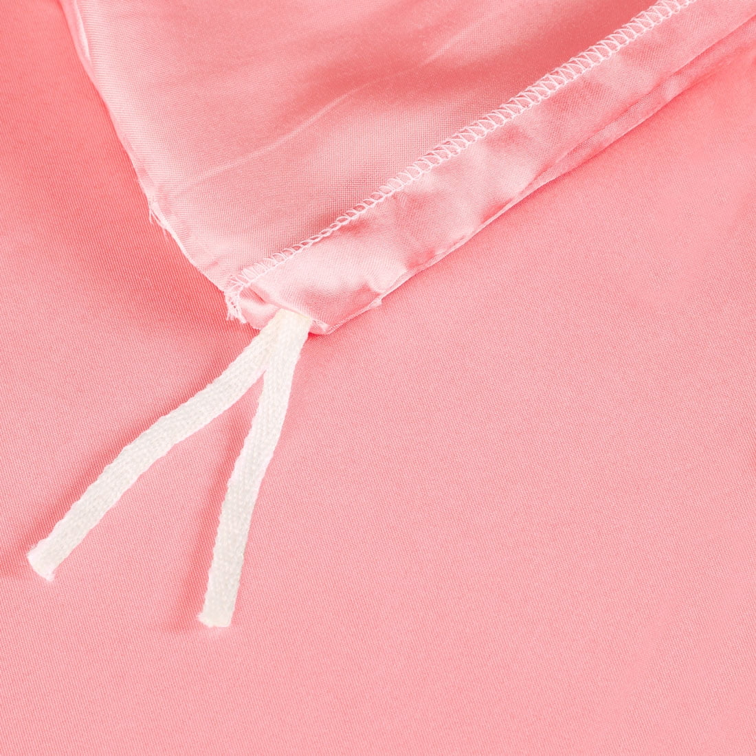 Unique Bargains Satin Duvet Cover Set of 3 with 2 Pillowcase King Pink