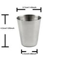 thumbnail image 3 of 6 Pcs1oz/30ml Metal Stainless Steel Cup Mug Drink Coffee Beer Tumbler Travel, 3 of 4