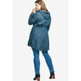 thumbnail image 2 of Ellos Women's Hooded Anorak Denim Jacket Jacket, 2 of 5