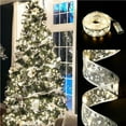 thumbnail image 2 of Christmas Tree Ribbon Light String Party Decor Christmas Tree Glowing Weddings Decoration Strip Gift Packing Decorative Supply for Dormitory Office White Light, 2 of 9