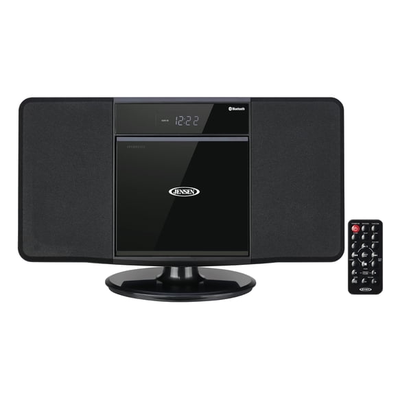 JENSEN JBS-300 Sistema de música Bluetooth para montaje en pared con reproductor de CD MP3/receptor estéreo digital AM/FM y control remoto