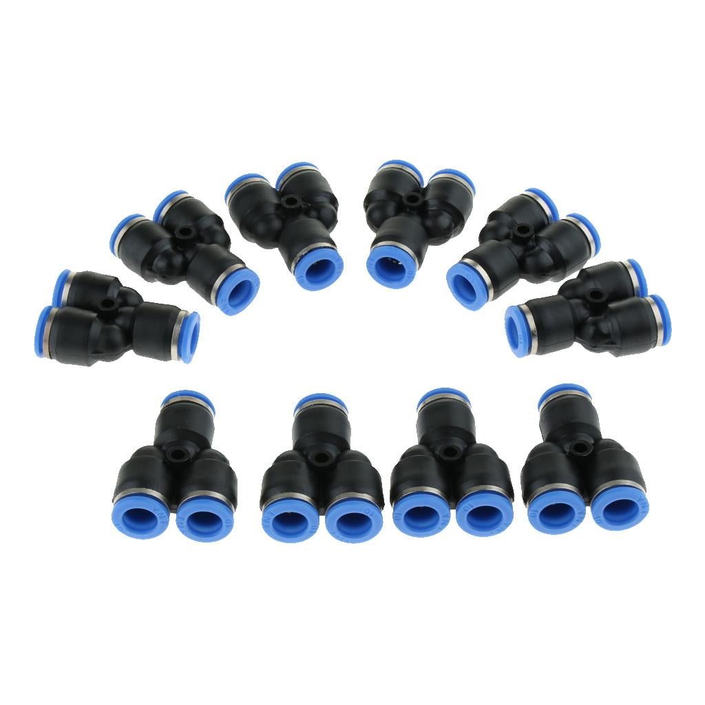 Y Splitter Push In Fit Pneumatic Fittings Air 10mm Fitting Connector tube 000605 
