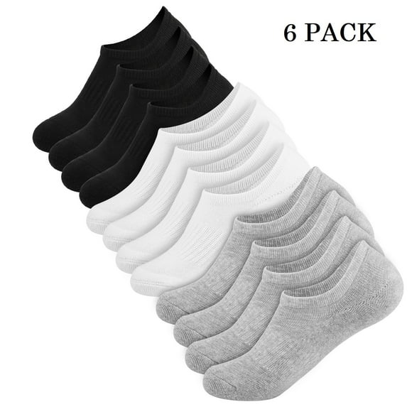 6 Pairs No Show Socks for Women Invisible Non Slip Socks Low Cut Casual Socks