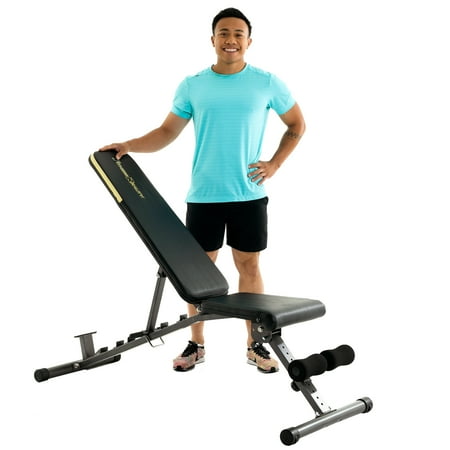 Fitness Reality No-Gap 14-Position Auto Adjustable Heavy Duty Weight Bench, Black