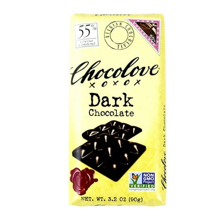 Chocolove Xoxox - Bar - Almond - Toffe - Sea Salt - Dark Chocolate - Case Of 12 - 3.2 Oz