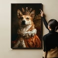 thumbnail image 6 of Dog Canvas Print Funny Canaan Dog Painting Poster Vintage Wall Art Starry Night Artwork Picture for Bedroom Decor, 6 of 6