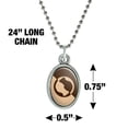 thumbnail image 4 of Cat Sitting Silhouette Antiqued Oval Charm Pendant with Chain, 4 of 4