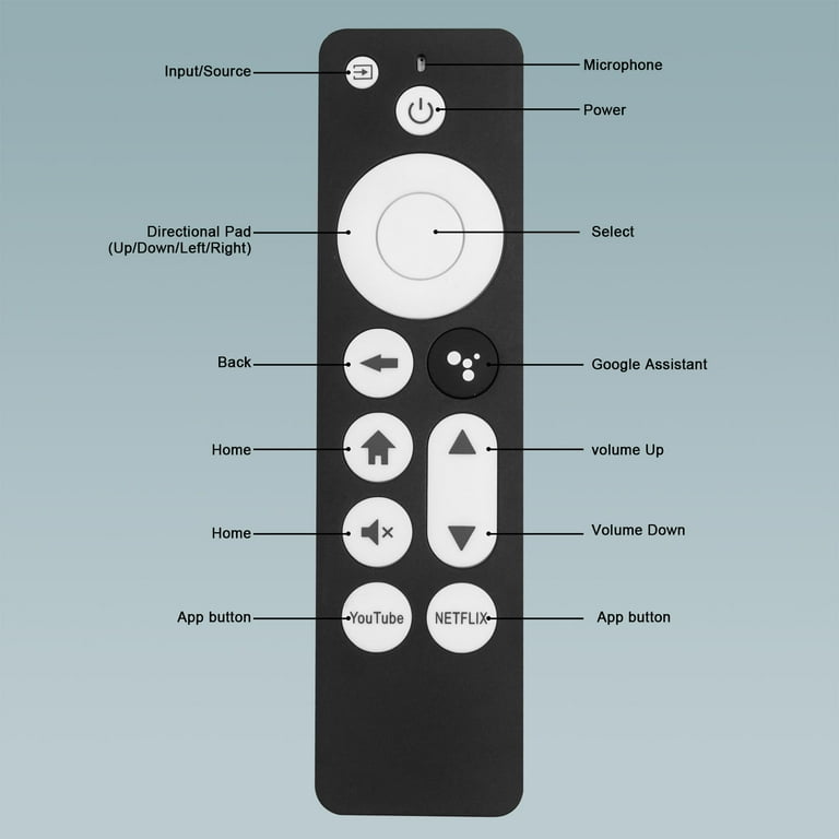 New G9N9N Voice Remote Control Replacement for Google Chromecast 4K Snow  GA01920-US, for GA01923-US, for GA01919-US Bluetooth Voice Google  Chromecast